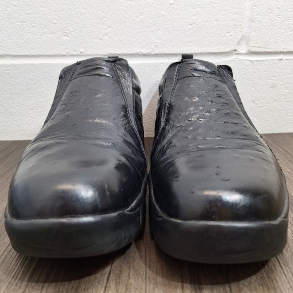 Roper Black Ostrich Skin Slip On Casual Performance Shoes Men's Size 12 Western - Picture 5 of 9